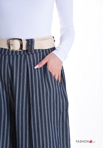 Hose aus Baumwolle mit Gürtel mit Taschen - ph 4