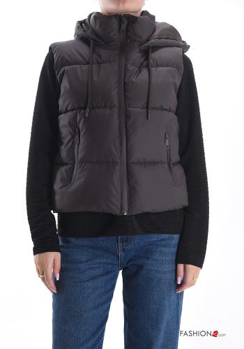 Duster Coat with pockets with hood with zip