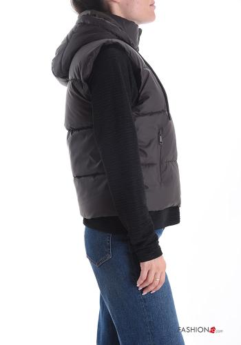 Duster Coat with pockets with hood with zip - ph 3