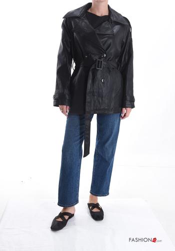 Jacket with lining with pockets with belt with buttons - ph 5