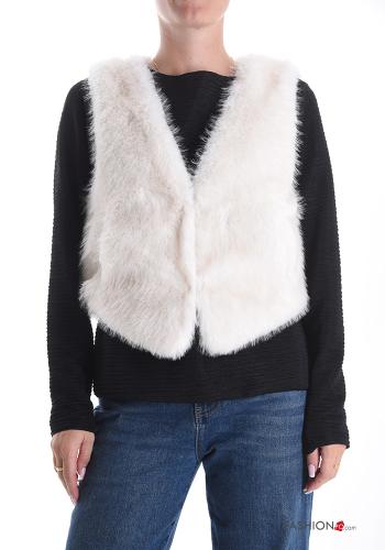 faux fur Gilet with pockets