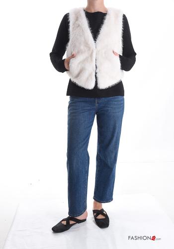 faux fur Gilet with pockets - ph 5