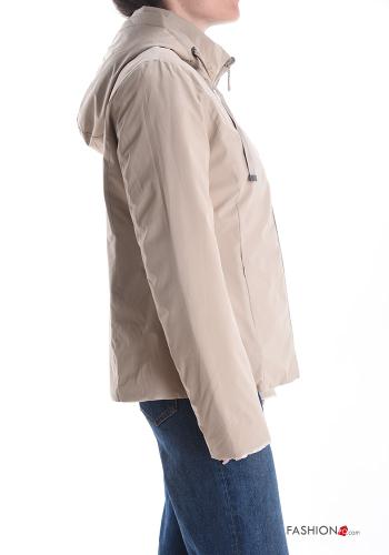 reversible quilted Jacket with pockets with hood with zip - ph 3