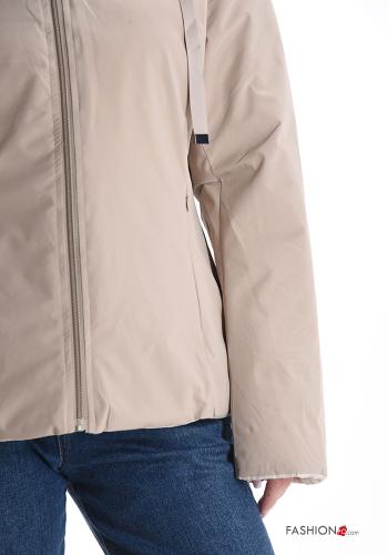 reversible quilted Jacket with pockets with hood with zip - ph 4