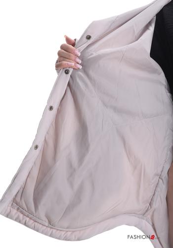 Blusão com bolsos com botões com capuz - ph 6