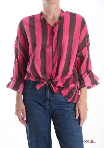 Chemise en Coton Imprimé à rayures à boutons - ph 1