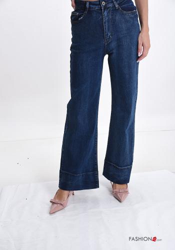 Cotton Jeans with buttons with zip with pockets - ph 1