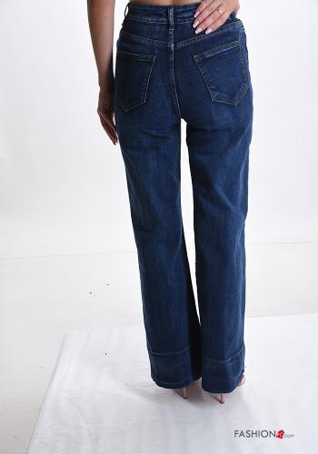 Cotton Jeans with buttons with zip with pockets - ph 2