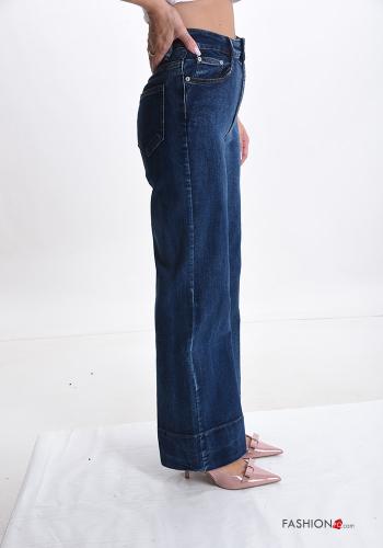 Cotton Jeans with buttons with zip with pockets - ph 3
