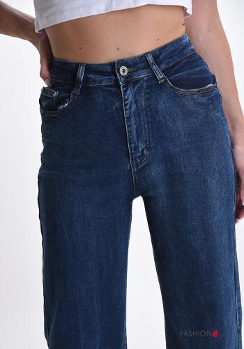 Cotton Jeans with buttons with zip with pockets - ph 4