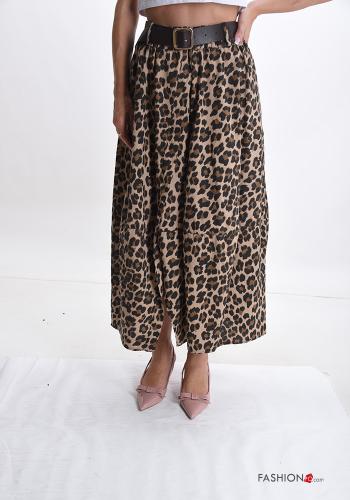 Cotton Skirt with belt with pockets