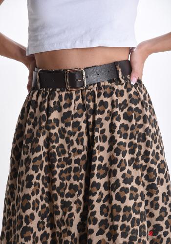 Cotton Skirt with belt with pockets - ph 4