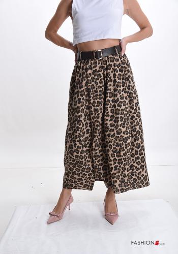 Cotton Skirt with belt with pockets - ph 5