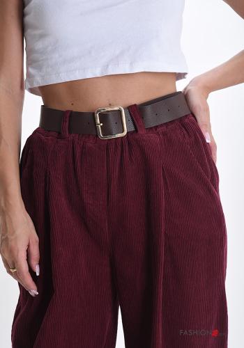 Cotton Trousers with belt with pockets - ph 4