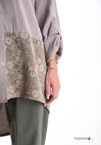 lace trim Shirt with buttons - ph 4