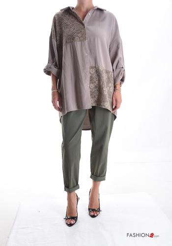 lace trim Shirt with buttons - ph 5