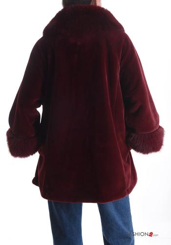 faux fur Coat with buttons with pockets - ph 2