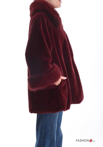 faux fur Coat with buttons with pockets - ph 3