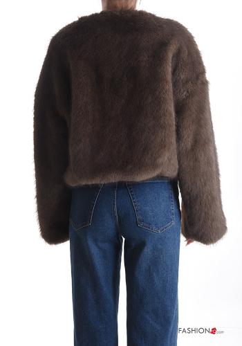 Veste fourrure synthétique avec poches avec doublure - ph 2