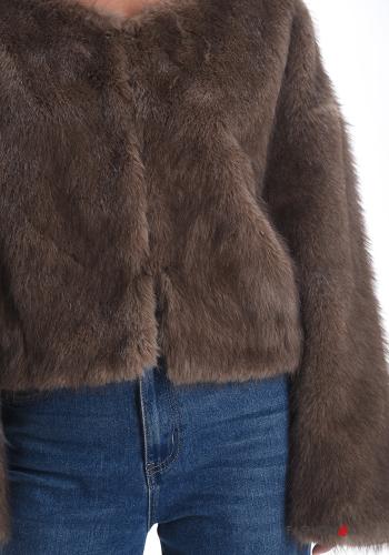 Veste fourrure synthétique avec poches avec doublure - ph 4