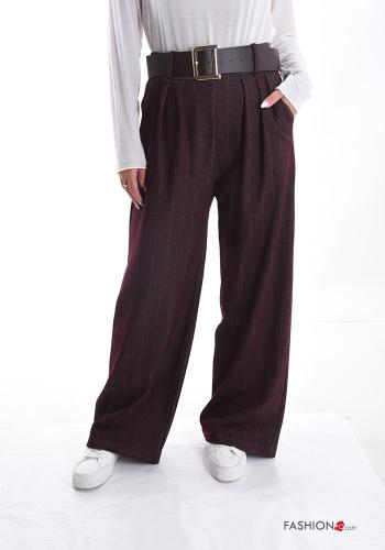 Trousers with belt with pockets
