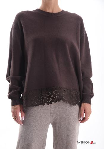 lace trim Sweater