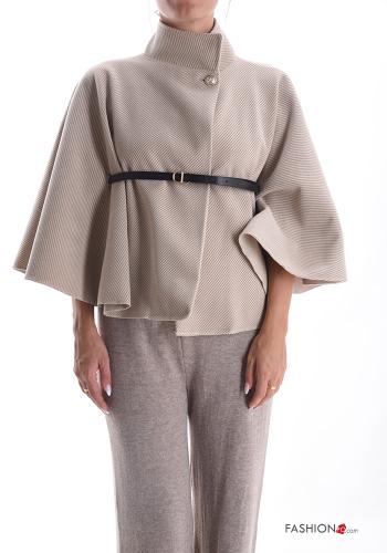 Giacca con cintura con bottoni - ph 1