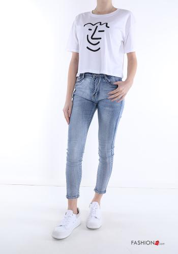 T-shirt in Cotone Fantasia stampata - ph 5