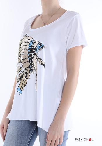 T-shirt in Cotone Fantasia stampata - ph 3