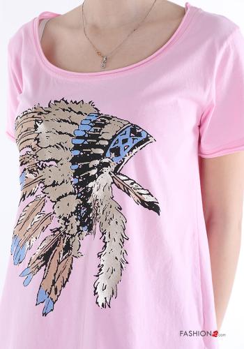 T-shirt in Cotone Fantasia stampata - ph 4