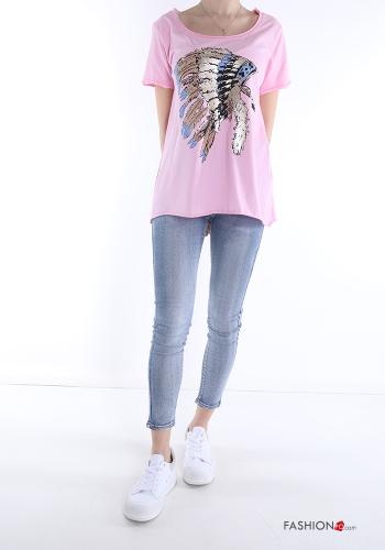 T-shirt in Cotone Fantasia stampata - ph 5