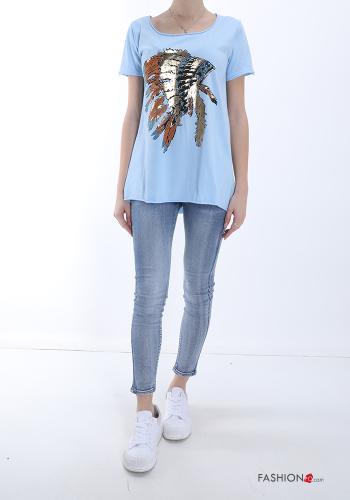 T-shirt in Cotone Fantasia stampata - ph 5