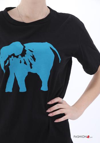 T-shirt in Cotone Fantasia animali - ph 4