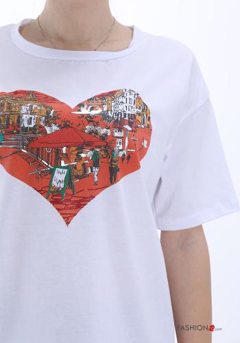 T-shirt in Cotone Fantasia stampata - ph 4