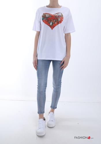 T-shirt in Cotone Fantasia stampata - ph 5