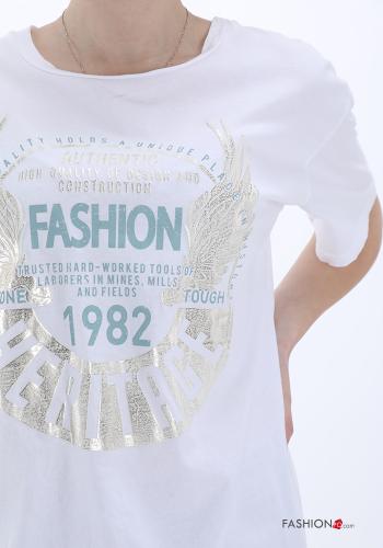 T-shirt in Cotone Fantasia stampata - ph 4