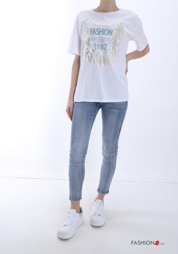 T-shirt in Cotone Fantasia stampata - ph 5