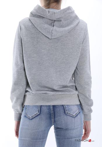 Felpa in Cotone con tasche con cappuccio - ph 2