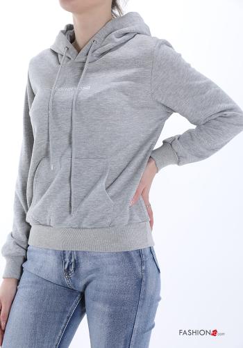 Felpa in Cotone con tasche con cappuccio - ph 3