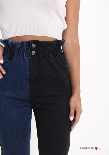 Jeans aus Baumwolle mit Knöpfen mit Reißverschluss mit Taschen - ph 4