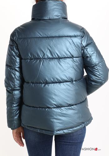 Piumino con tasche a collo alto con zip - ph 2