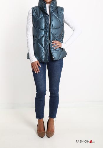 Smanicato a collo alto con zip con tasche con bottoni - ph 5