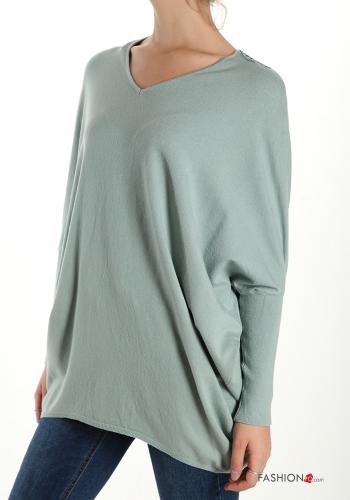 Maglione pizzo con fiocco scollo a V - ph 3