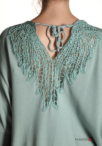 Maglione pizzo con fiocco scollo a V - ph 4