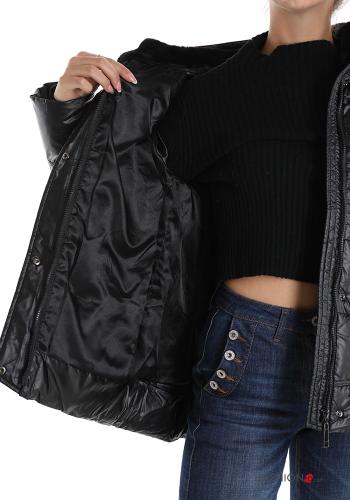 Puffer Jacket with buttons with pockets with hood with zip - ph 5