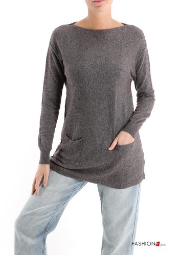 Cashmere Blend Sweater with pockets
