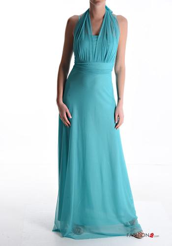 Abito lungo tulle senza maniche scollo a V - ph 1