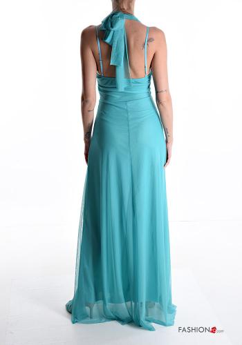 Abito lungo tulle senza maniche scollo a V - ph 2