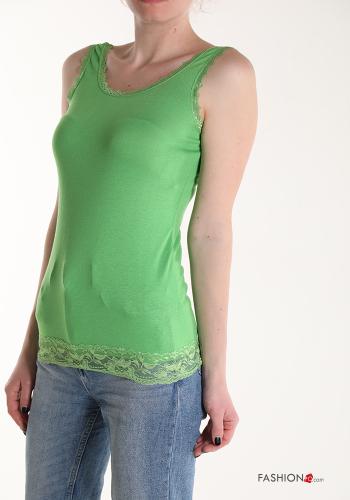lace trim Tank-Top - ph 3