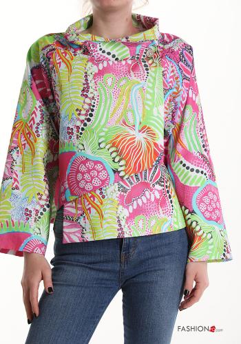 Veste en Coton à Imprimé Floral à boutons - ph 1